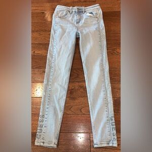 Guess Girls Blue Skinny Denim Jeans with Sequin Embellishments‎